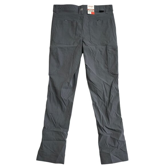 NEW Wrangler Men's 34x34 Cargo Tech Pants Regular Fit Water Repellent Gray Nylon - Picture 3 of 9